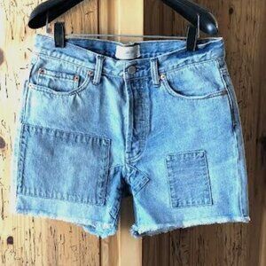 Free People Distressed Denim Shorts